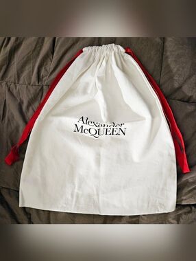 NEW Alexander McQueen Large Drawstring Dust Bag Skull Tote Story Handbag Storage